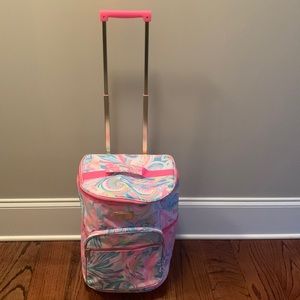 Lilly Pulitzer rolling cooler (12” x 10” x 16” roughly)